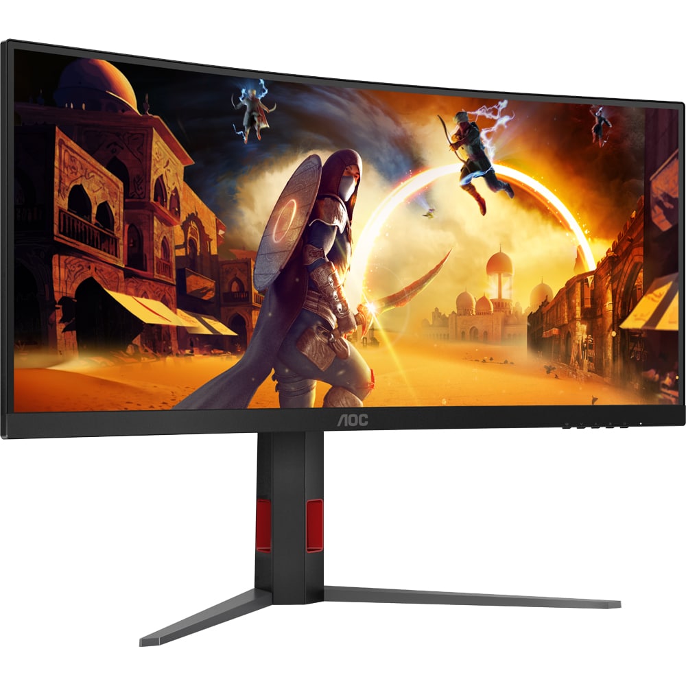 Monitor Gaming WLED Fast VA AOC CU34G4Z, 34", WQHD, 240Hz, AMD FreeSync Premium, negru