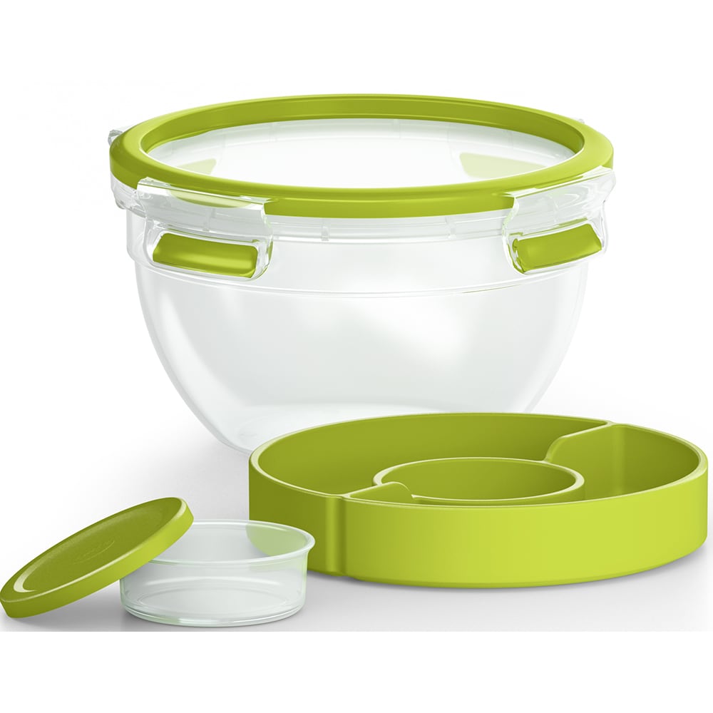 Caserola TEFAL Clip&Micro K3100112, 1l, plastic, verde