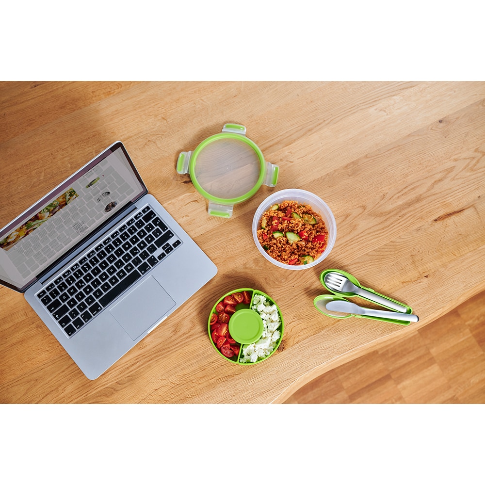 Caserola TEFAL Clip&Micro K3100112, 1l, plastic, verde