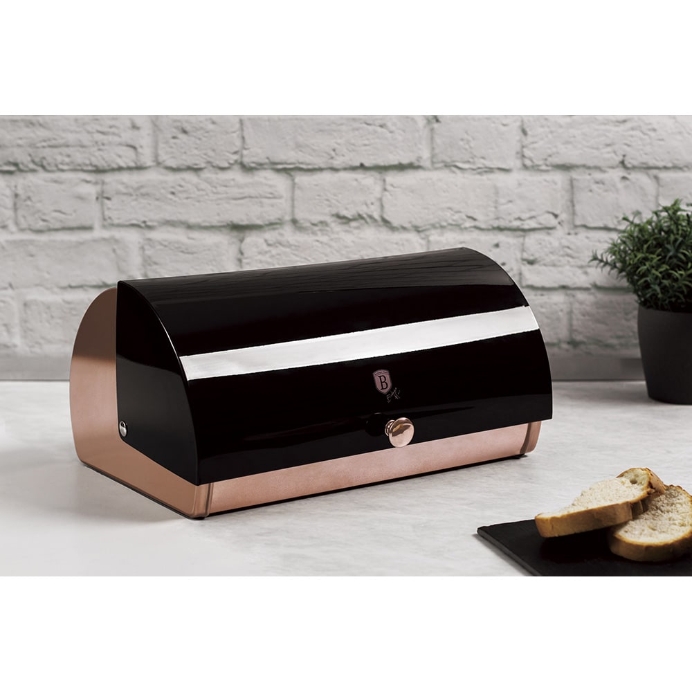 Cutie pentru paine BERLINGER HAUS Black-Rose Colletion BH 1735, negru