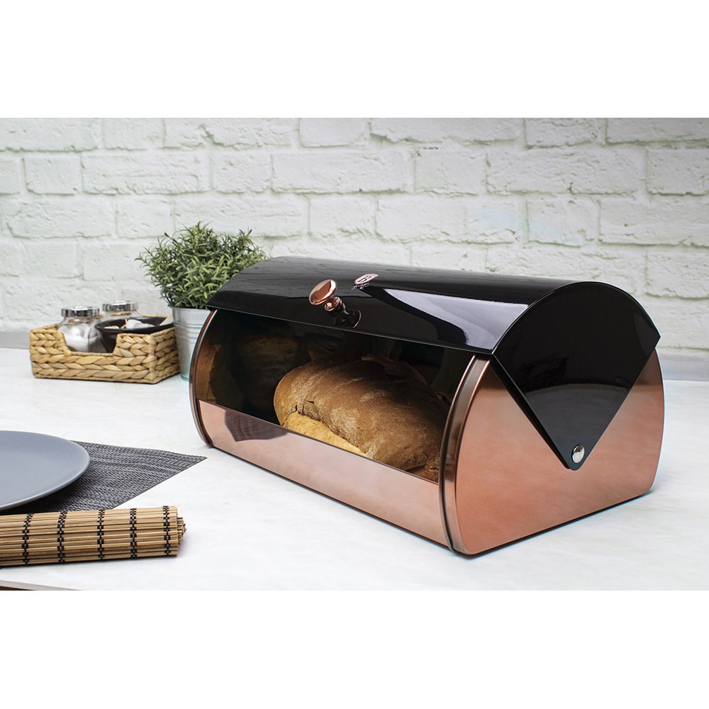 Cutie pentru paine BERLINGER HAUS Black-Rose Colletion BH 1735, negru