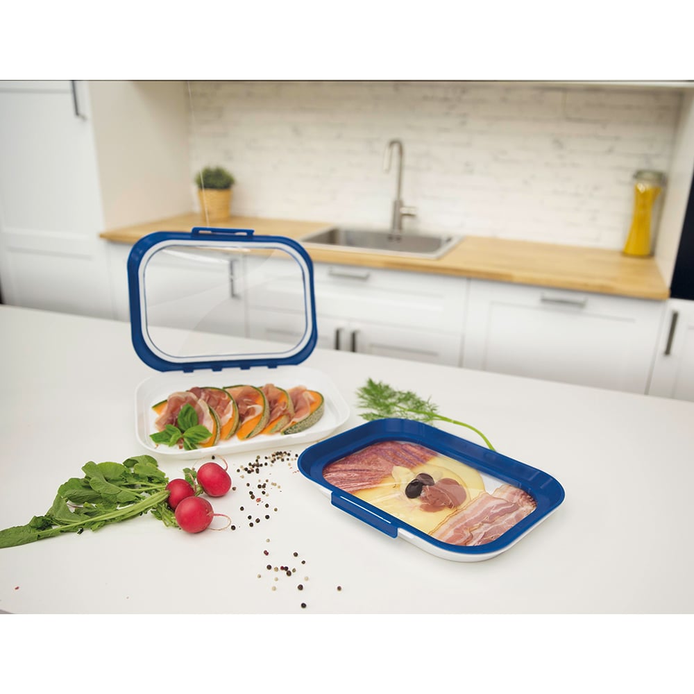 Set caserole MEDIASHOP Livington Flex & Fresh, 2 piese, plastic, albastru