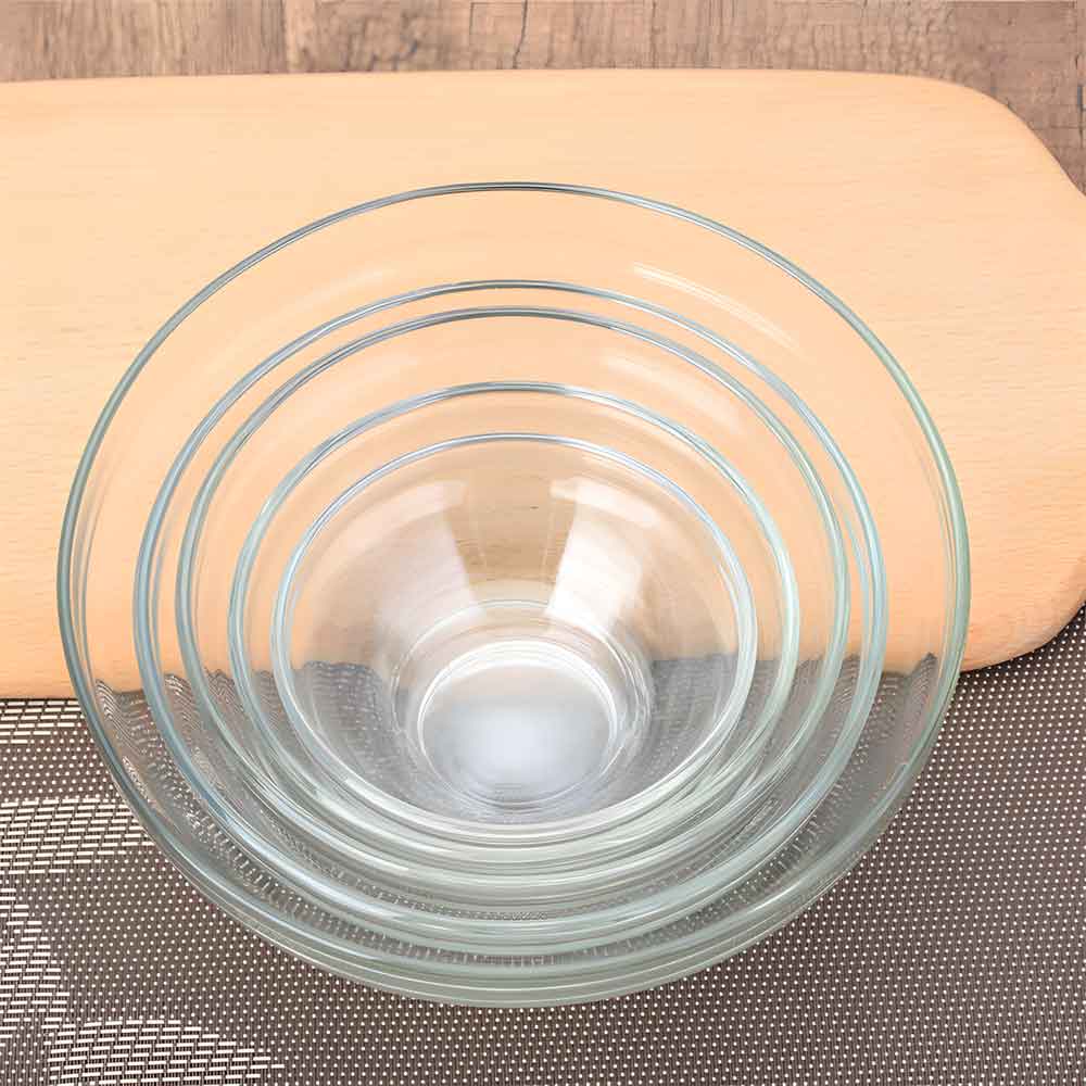 Set caserole MYRIA MC4048, 5 piese, sticla, transparent