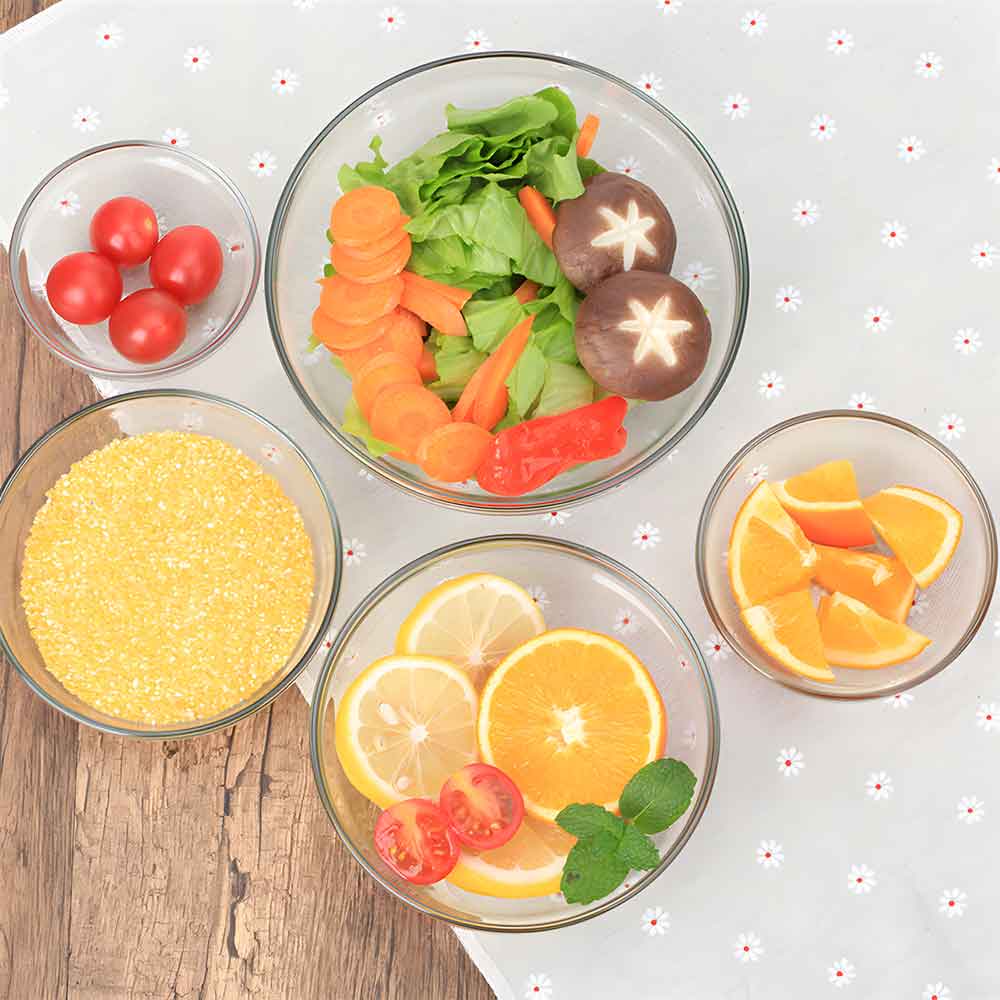 Set caserole MYRIA MC4048, 5 piese, sticla, transparent