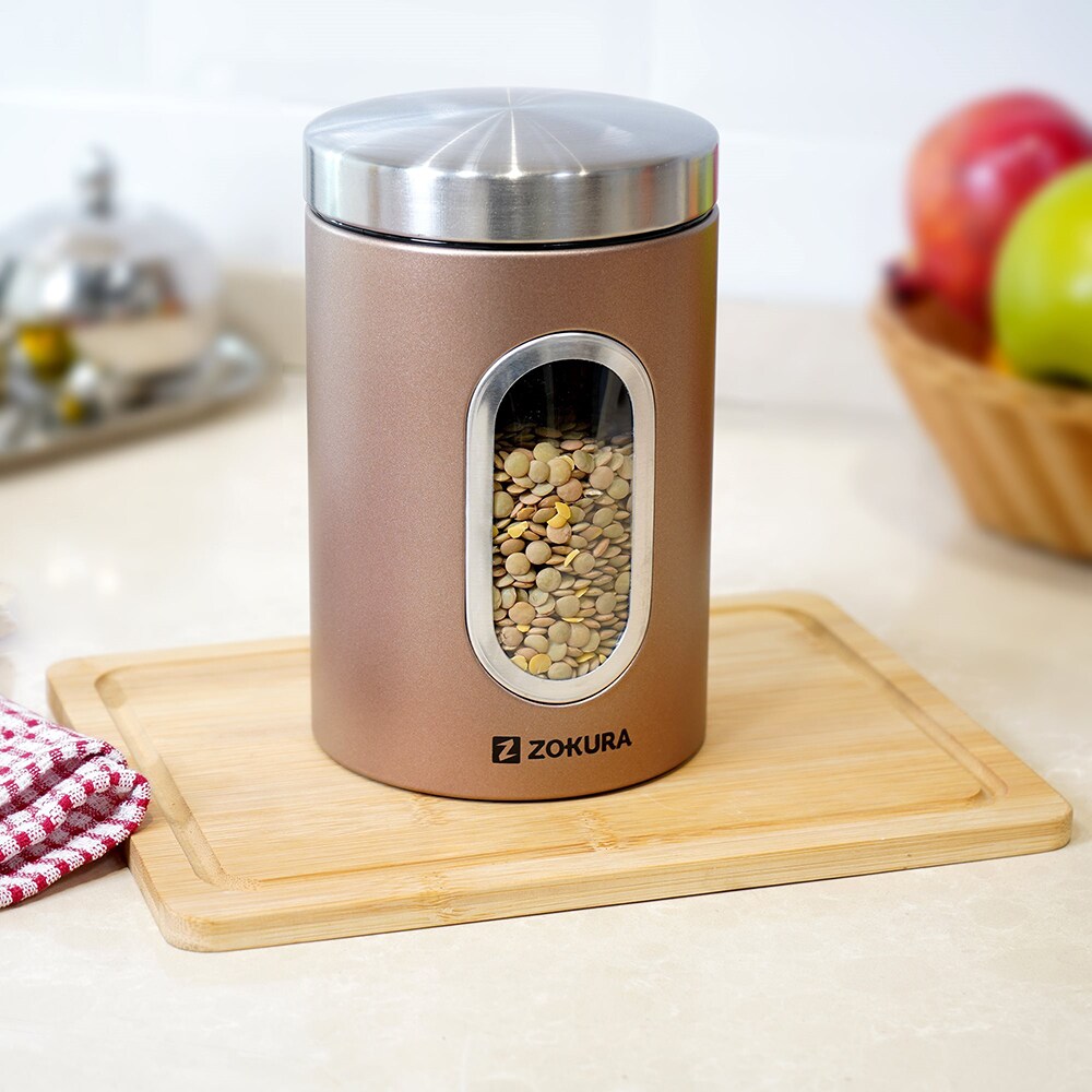 Recipient depozitare ZOKURA Z1235, 1.5l, inox, auriu