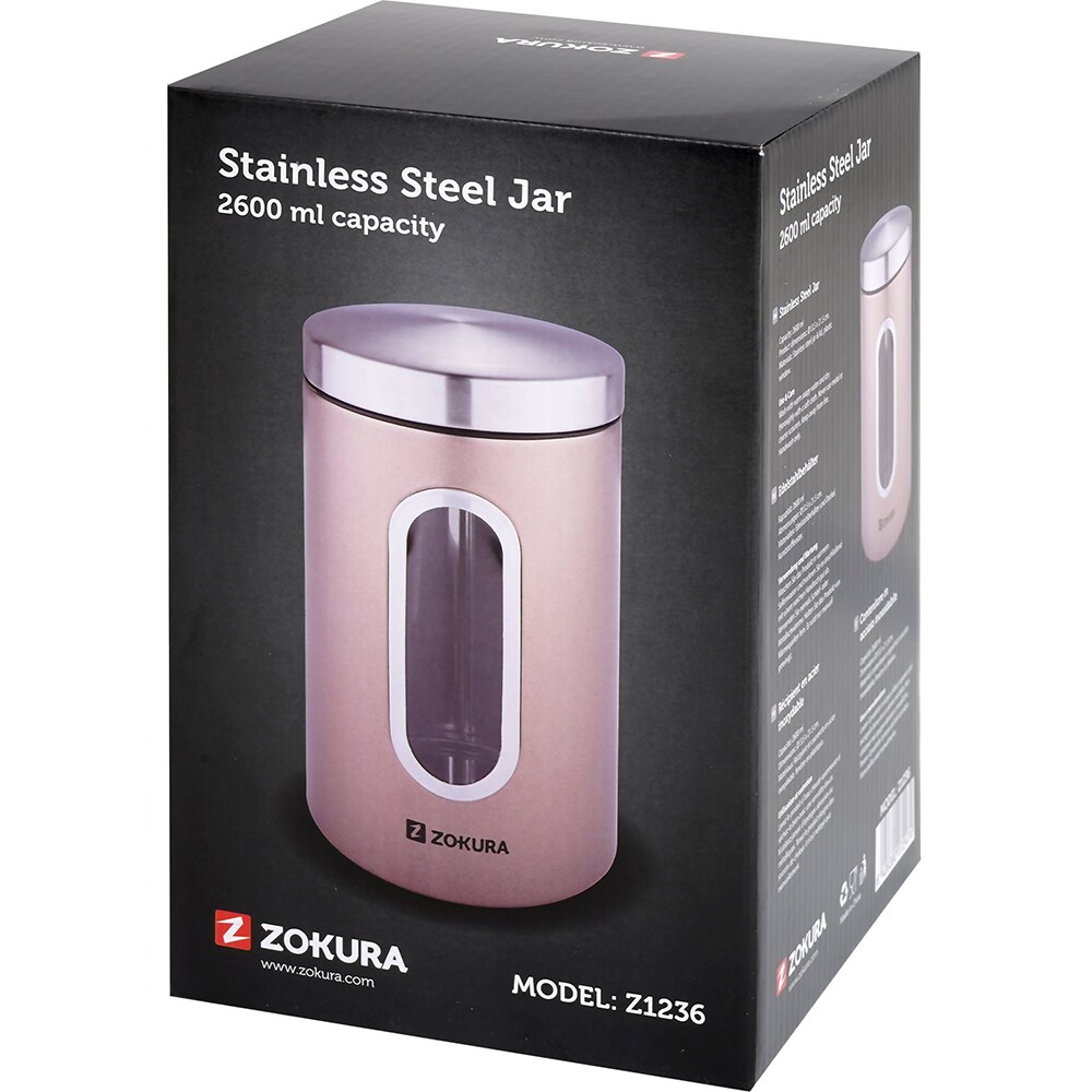 Recipient de depozitare ZOKURA Z1236, 2.6l, inox, argintiu