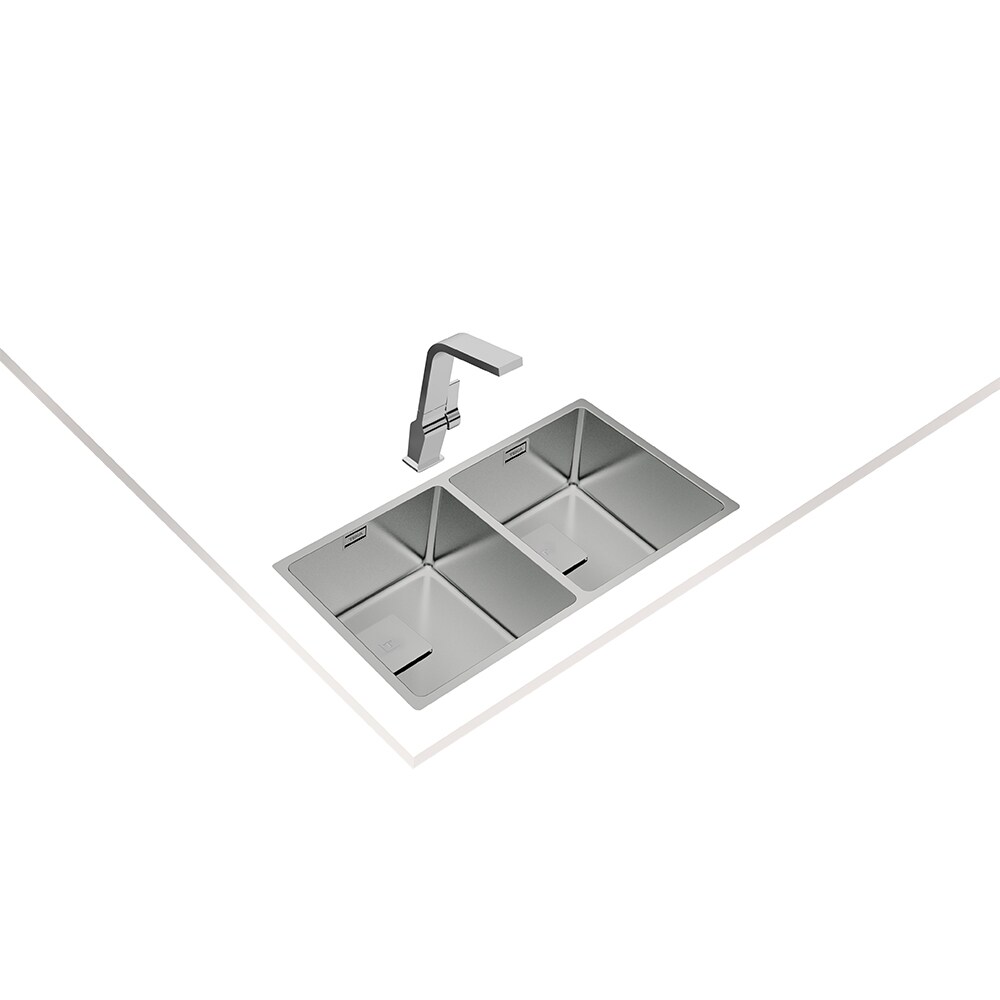 Chiuveta bucatarie TEKA Flexlinea RS15 2B 740, 2 cuve, inox, argintiu