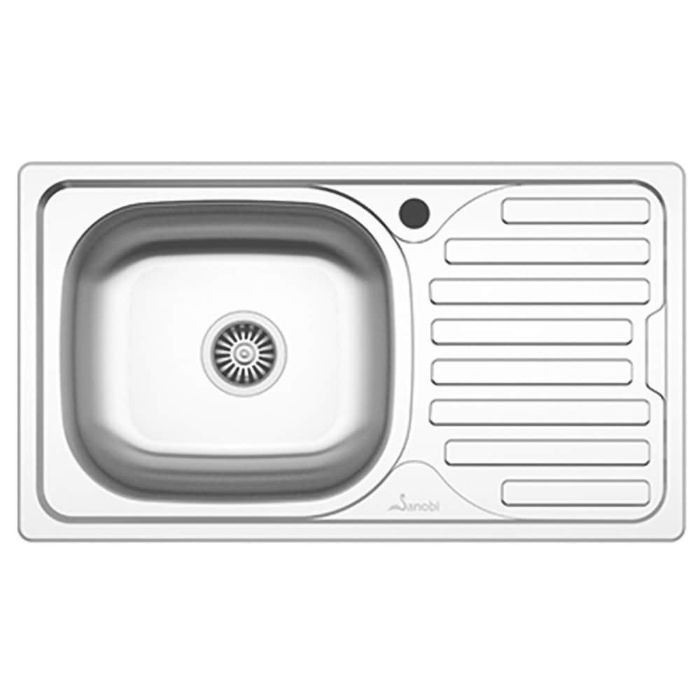 Chiuveta bucatarie SANOBI 2001 BSM, 1 cuva, picurator dreapta, inox, argintiu