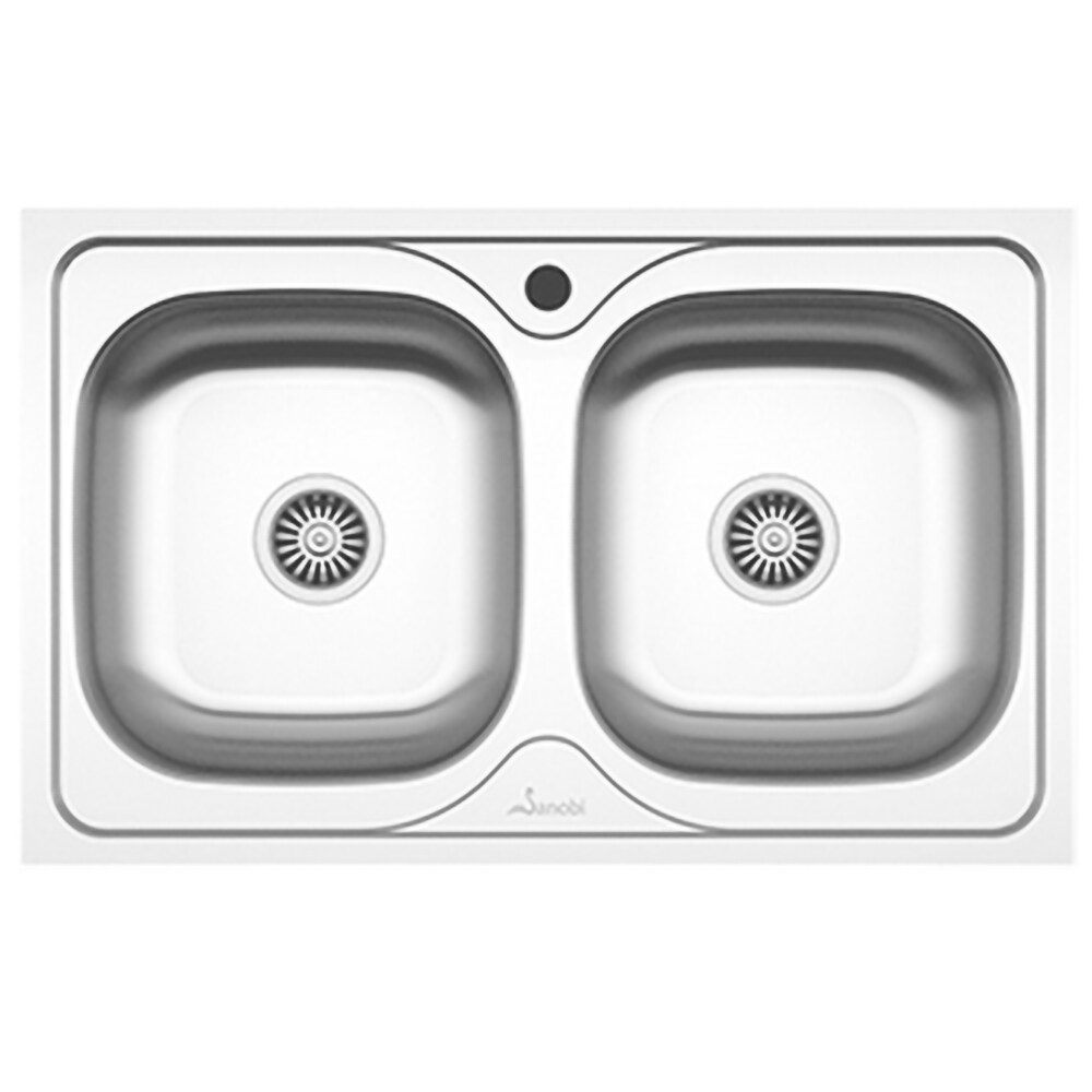 Chiuveta bucatarie SANOBI 2232 BL-XXL, 2 cuve, inox, argintiu