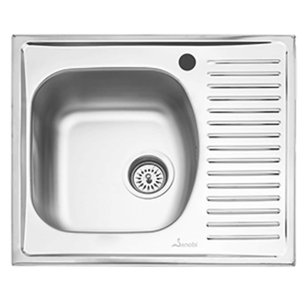 Chiuveta bucatarie SANOBI 2601 B1/2SM, 1 cuva, picurator dreapta, inox, argintiu