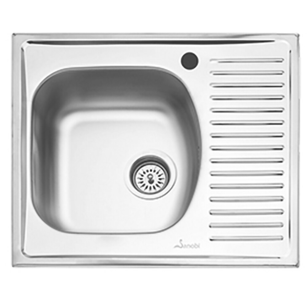 Chiuveta bucatarie SANOBI 2611 B1/2SL, 1 cuva, picurator dreapta, inox, argintiu