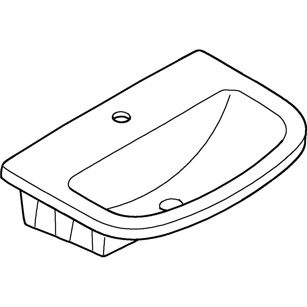 Chiuveta baie GROHE Bau Ceramic 39422000, montare incorporabila, 56 x 40 cm, alb