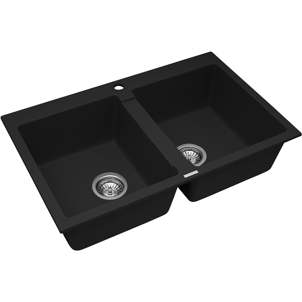 Pachet chiuveta PYRAMIS Altexia Bowls, compozit granit + baterie, negru
