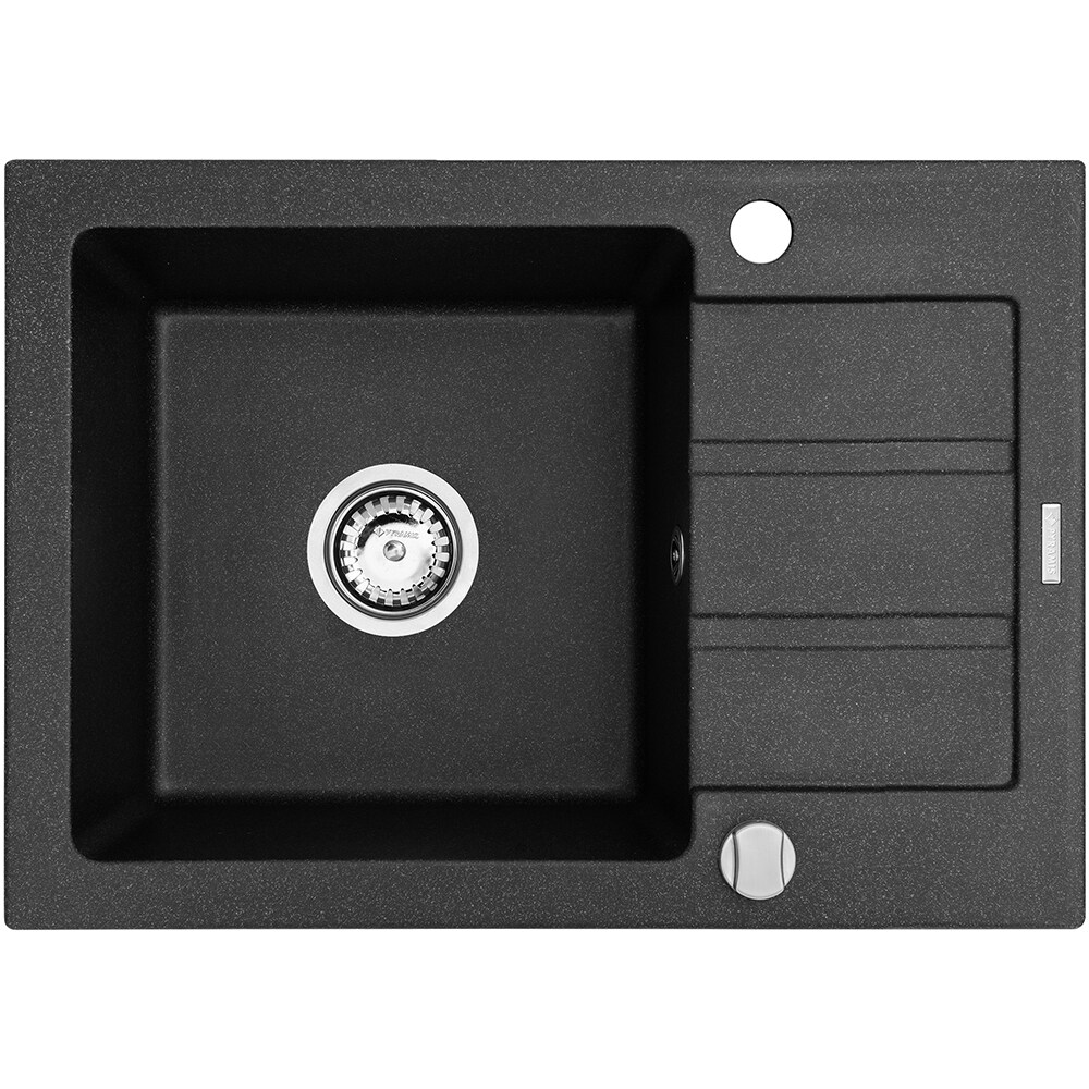 Pachet chiuveta PYRAMIS Altexia Mini Plus, 1 cuva, picurator reversibil, compozit granit + baterie, negru