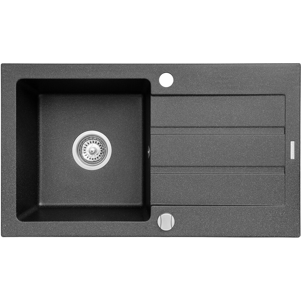 Pachet chiuveta PYRAMIS Altexia Smart Duo, 1 cuva, picurator reversibil, compozit granit + baterie, negru