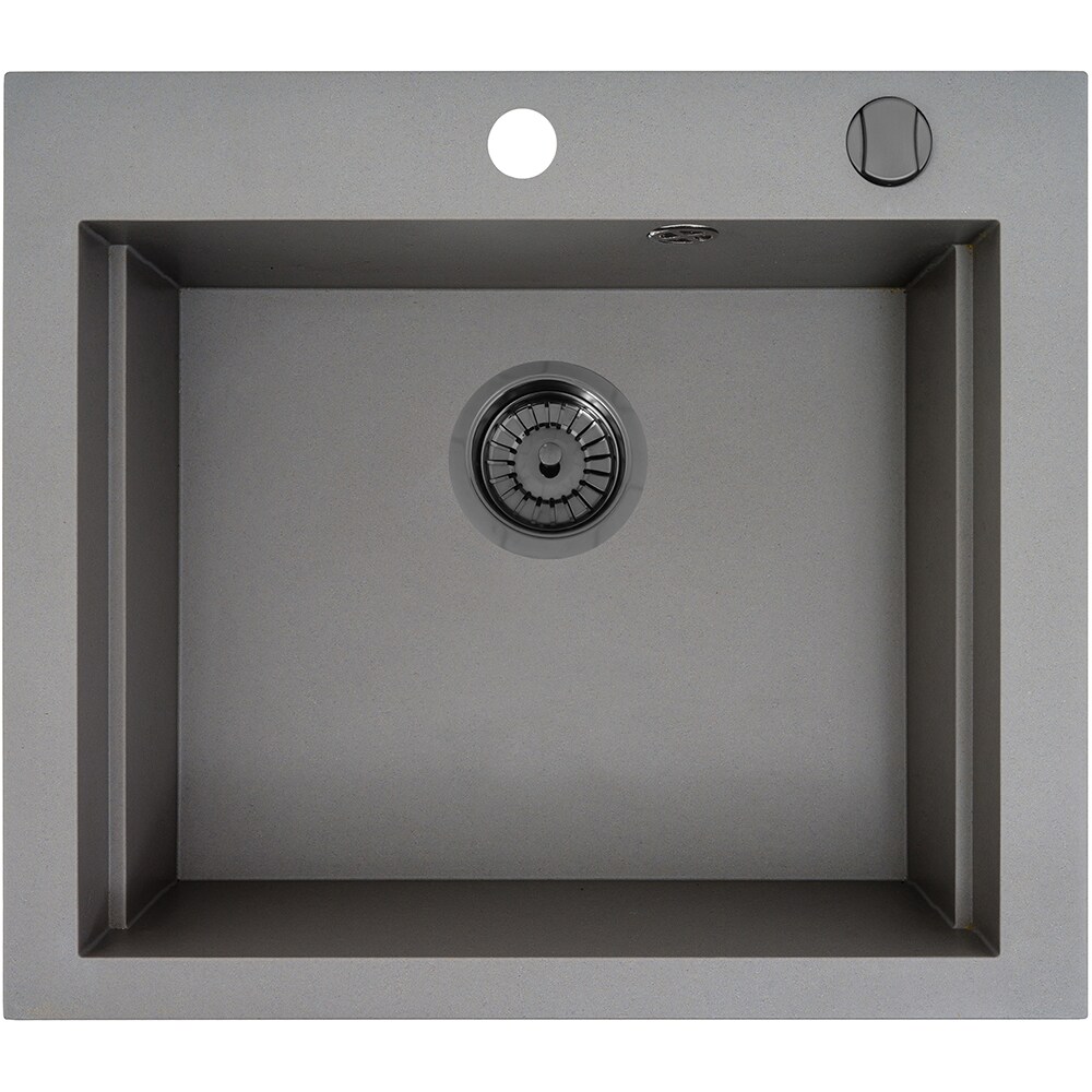 Chiuveta bucatarie PYRAMIS Altexia Square 57, 1 cuva, compozit granit, gri