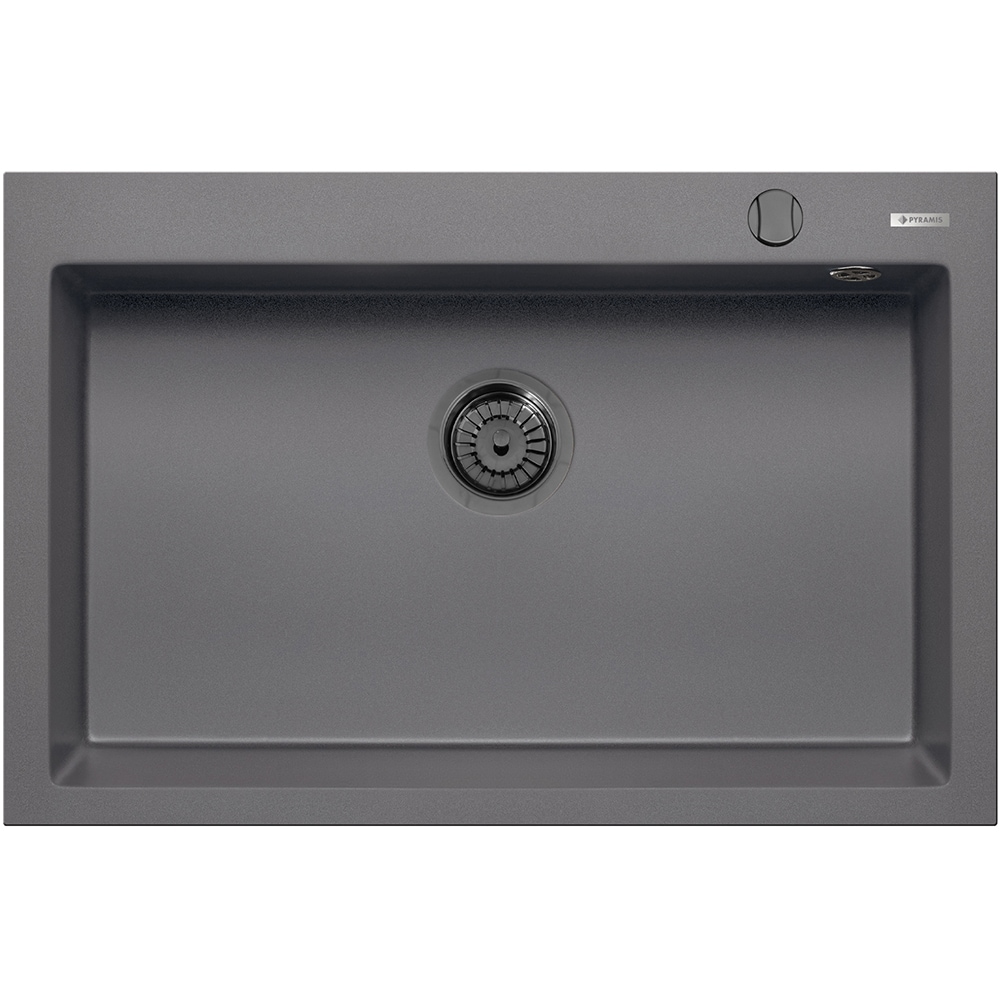 Chiuveta bucatarie PYRAMIS Altexia Square 76, 1 cuva, compozit granit, gri