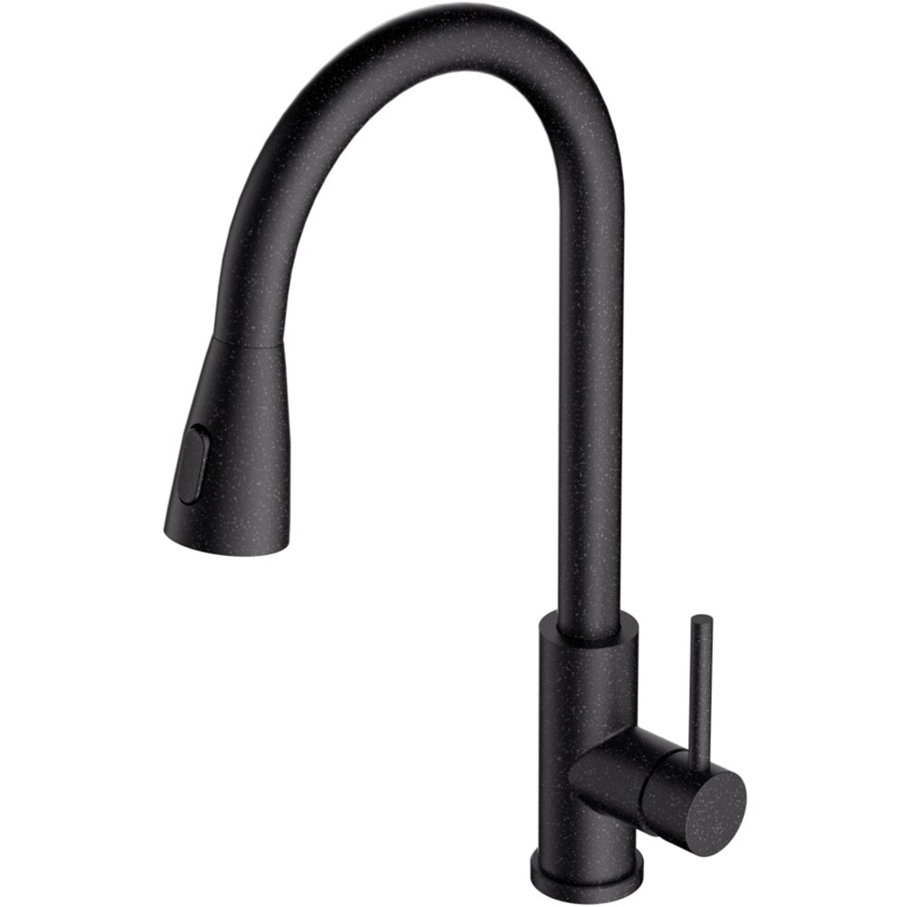 Pachet chiuveta ALVEUS Atrox 50 G91, 2 cuve, compozit granit + baterie Primrose G91, negru