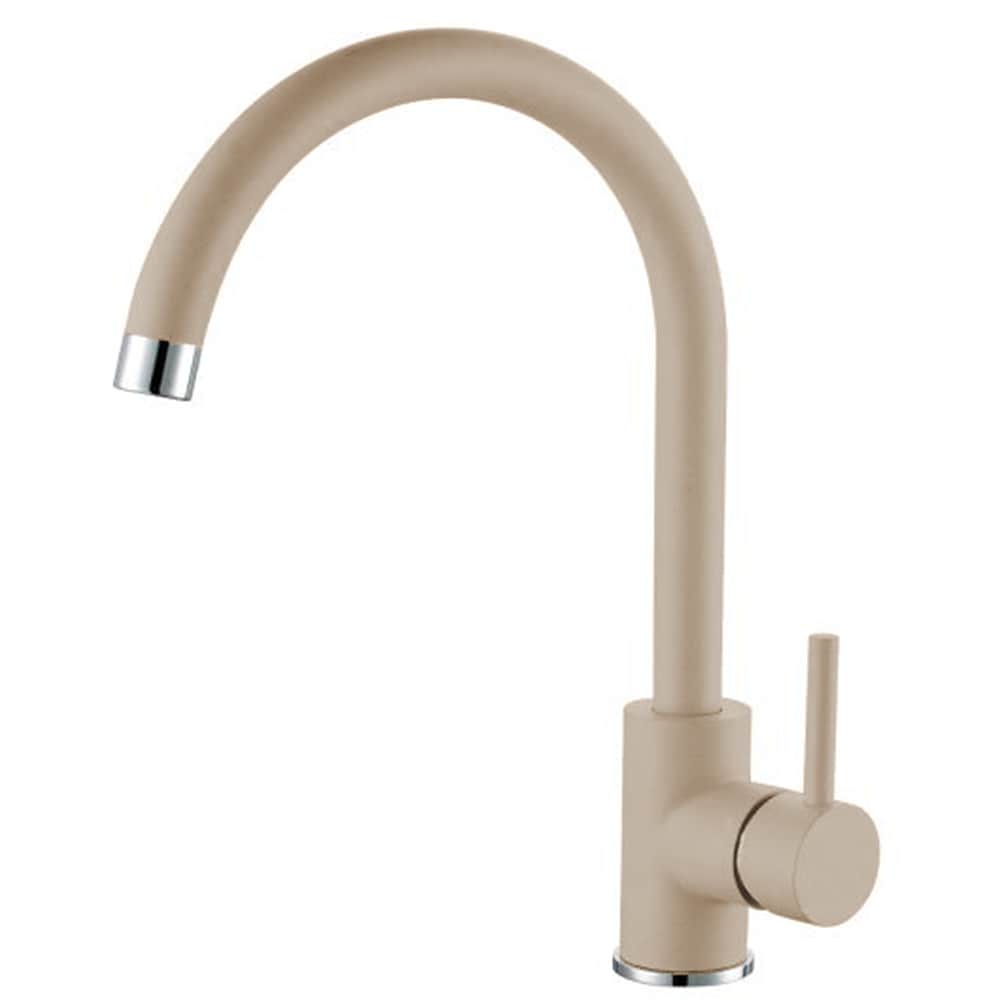 Pachet chiuveta ALVEUS Atrox 20 G22, 1 cuva, compozit granit + baterie Kati G22, crem