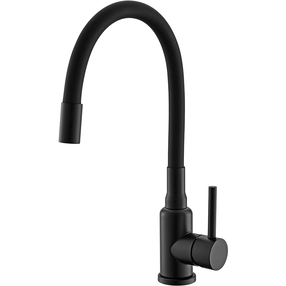 Pachet chiuveta ALVEUS Atrox 30 G91, 1 cuva, compozit granit + baterie Flexa F + accesorii, negru