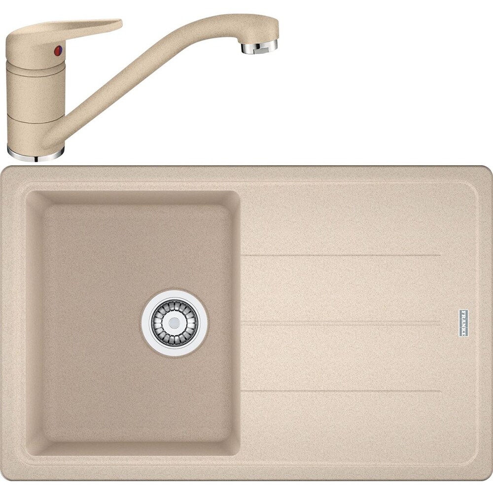 Pachet chiuveta FRANKE BFG 611-78, 1 cuva, picurator reversibil, compozit granit + baterie Novara, avena
