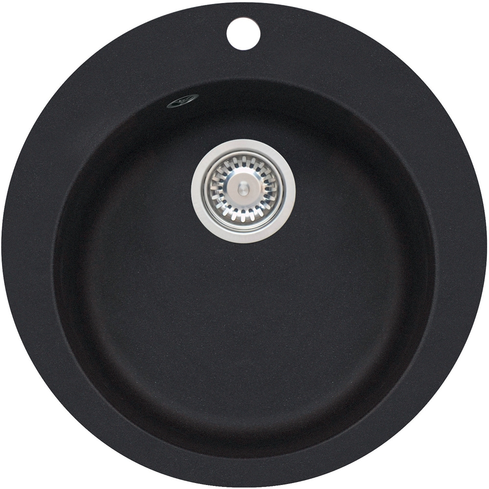 Pachet chiuveta ALVEUS Boogie 10 G91, 1 cuva, compozit granit + baterie GM230G91, negru