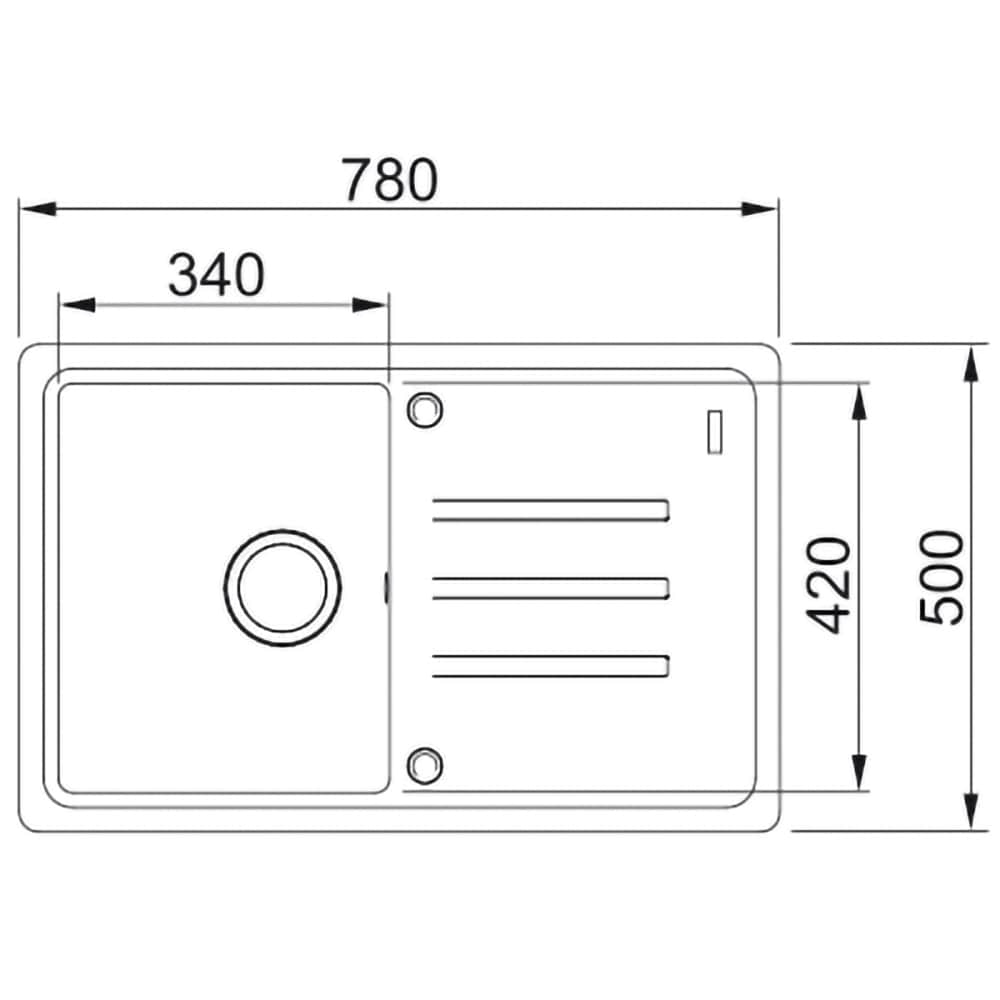 Pachet chiuveta FRANKE BSG 611-78, 1 cuva, picurator reversibil, compozit granit + baterie Novara Plus, avena