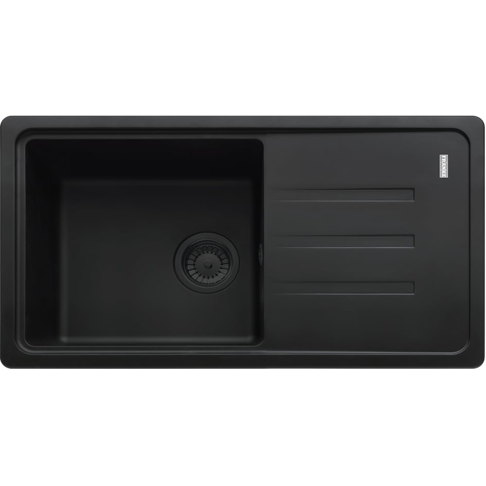 Pachet chiuveta FRANKE BSG 611-78 S, 1 cuva, picurator reversibil, compozit granit + baterie Pola VN, negru