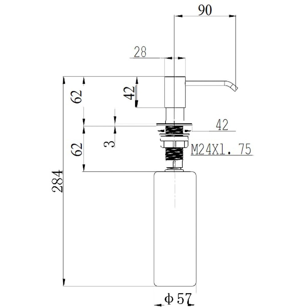 Pachet chiuveta ALVEUS Cadit 20, 1 cuva, picurator reversibil, compozit granit + Baterie Kati G55 + Dispenser sapun lichid, bej