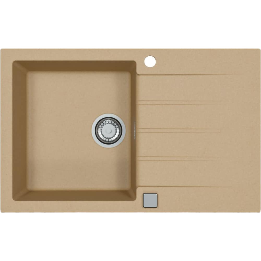 Chiuveta bucatarie ALVEUS Cadit 20 G55, 1 cuva, picurator reversibil, compozit granit, bej