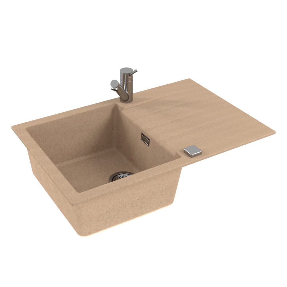 Chiuveta bucatarie ALVEUS Cadit 20 G55, 1 cuva, picurator reversibil, compozit granit, bej