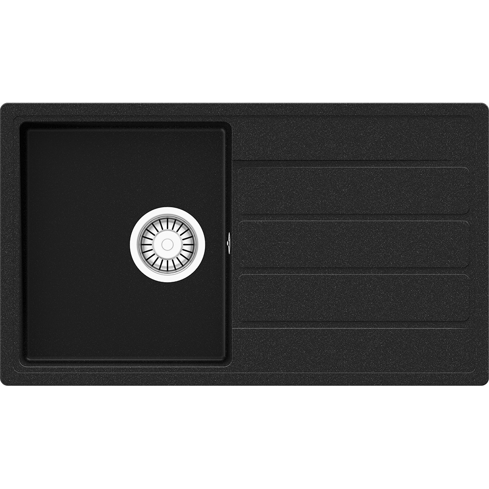 Chiuveta bucatarie TEKA Comfor 45 B-TQ 1B 1D, 1 cuva, picurator reversibil, compozit quartz, negru