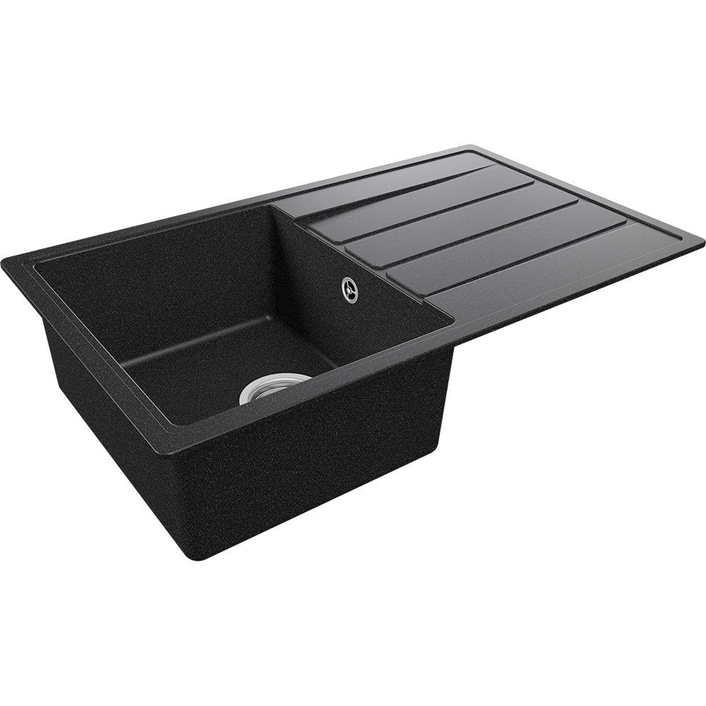 Chiuveta bucatarie TEKA Comfor 45 B-TQ 1B 1D, 1 cuva, picurator reversibil, compozit quartz, negru