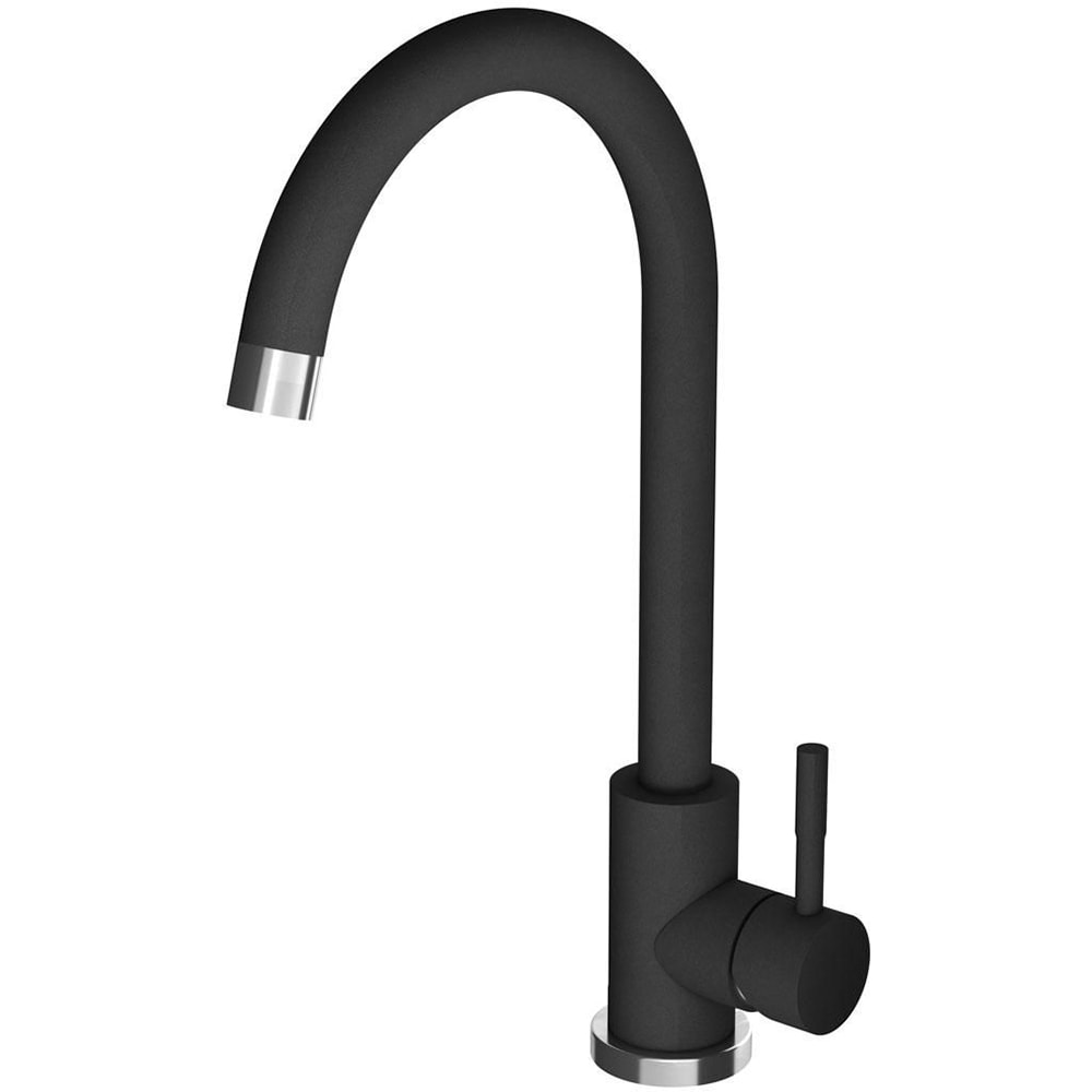 Pachet chiuveta EVIDO ECO1BSETM, 1 cuva, compozit granit + baterie, negru