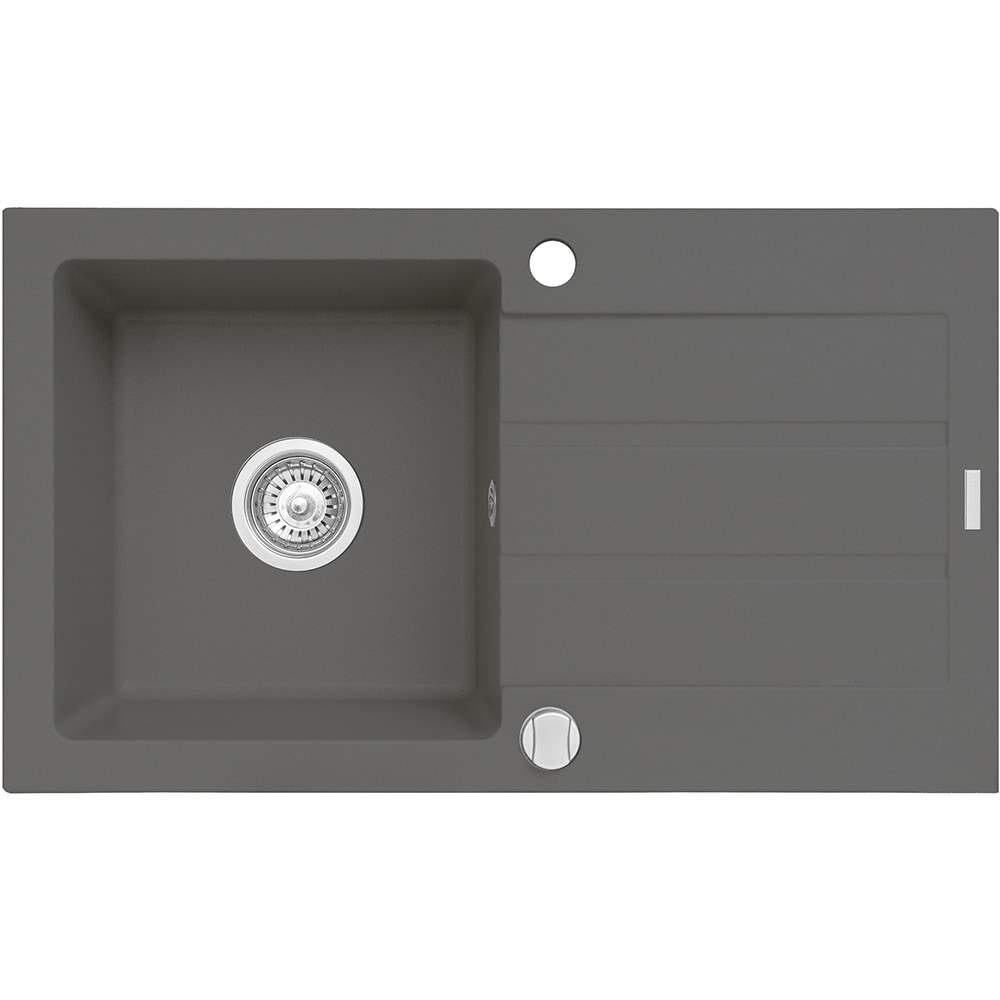Pachet chiuveta PYRAMIS Econom, 1 cuva, picurator reversibil, compozit granit + baterie, gri