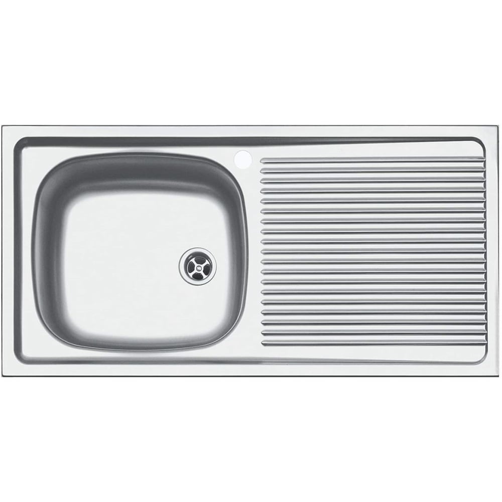 Pachet chiuveta FRANKE ESN 611-86, 1 cuva, picurator dreapta, inox + baterie Basic Crom, inox