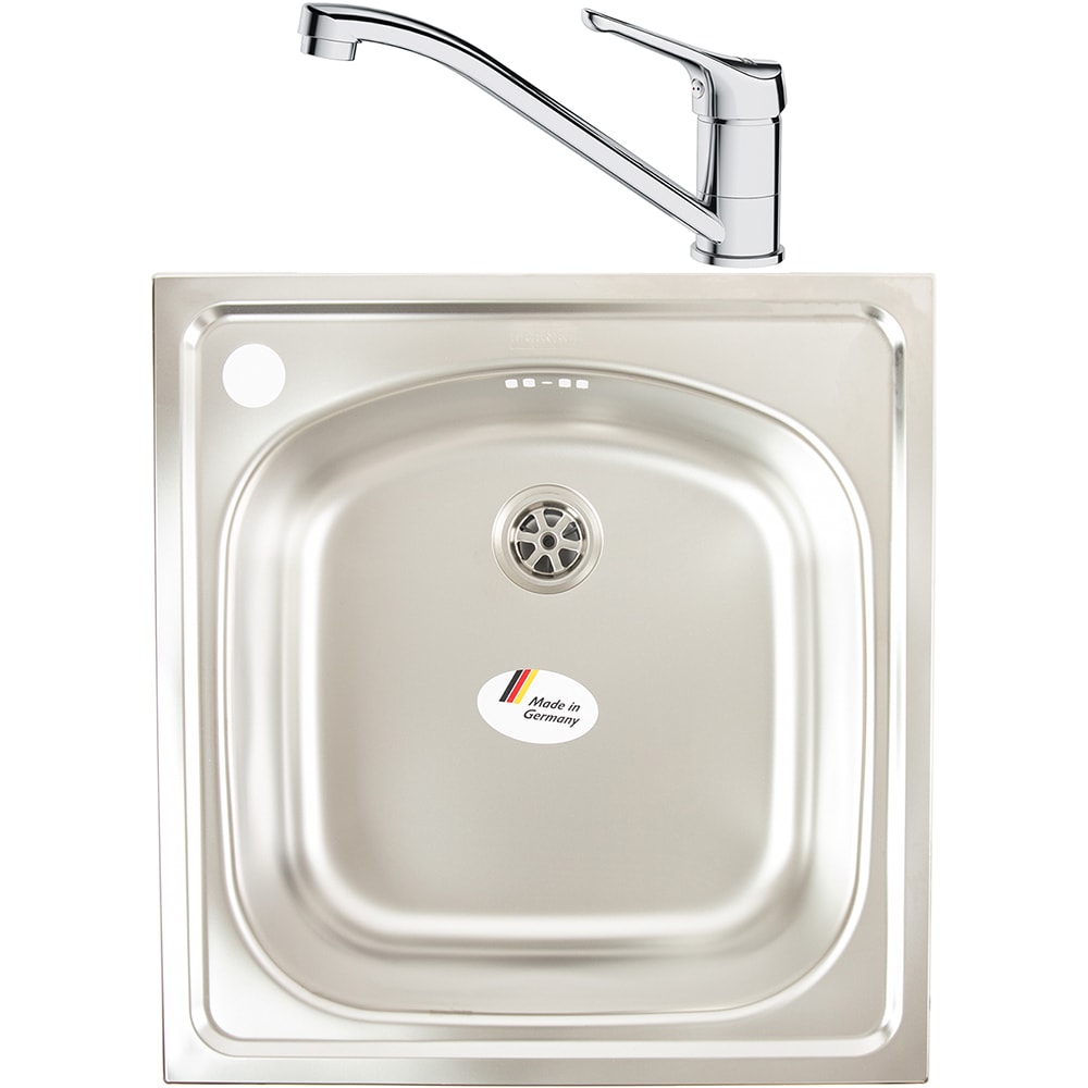 Pachet chiuveta FRANKE ETN 610-36, 1 cuva, inox + baterie Basic Crom, inox