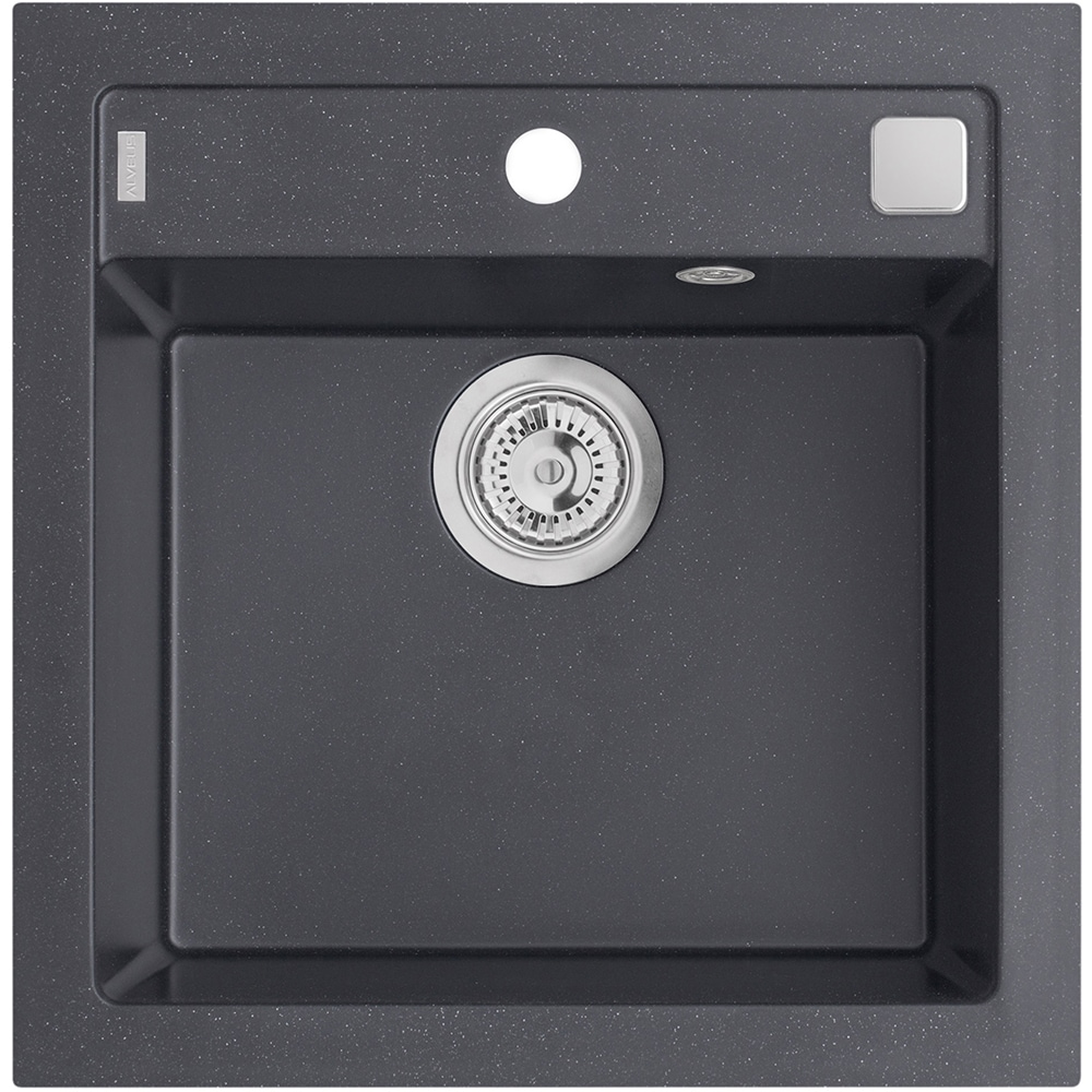 Pachet chiuveta ALVEUS Formic 20, 1 cuva, compozit granit + Baterie Kati G91, negru