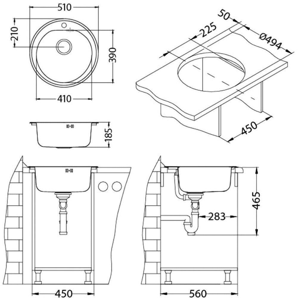 Chiuveta bucatarie ALVEUS Form 30, 1 cuva, inox, auriu