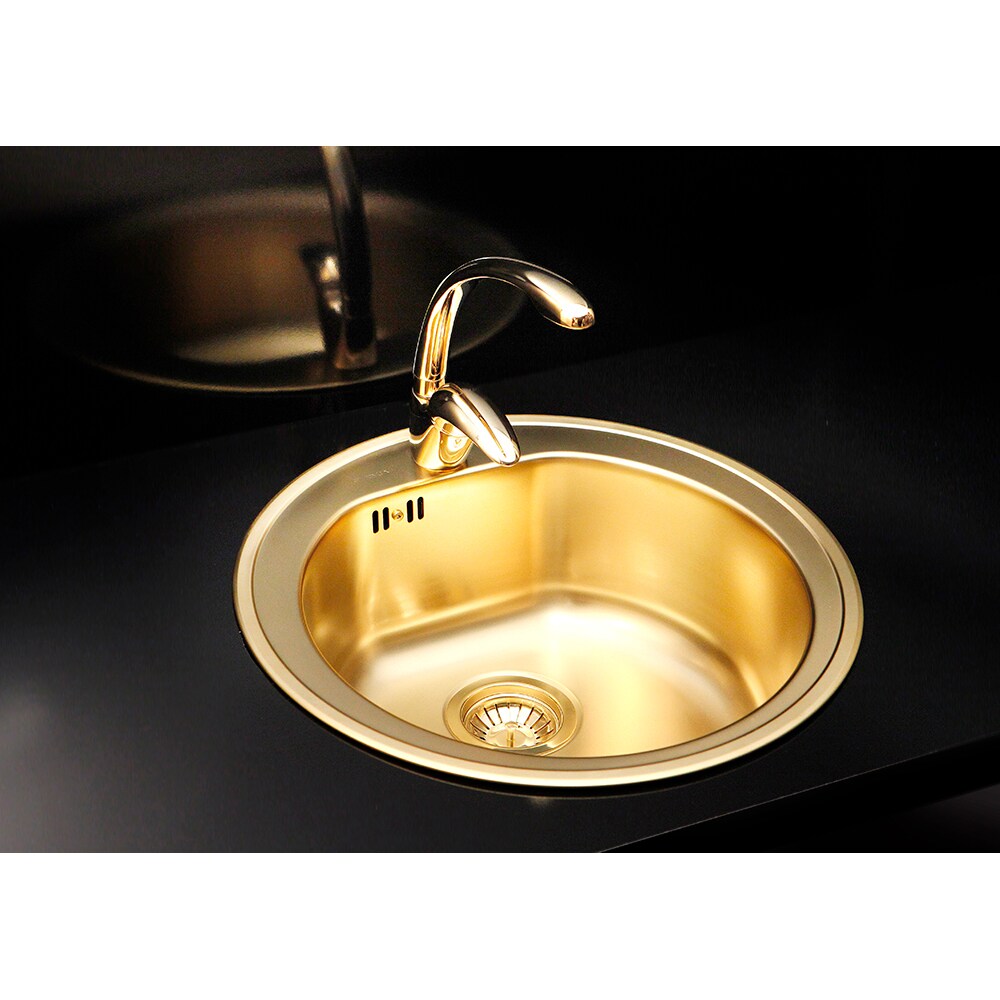 Chiuveta bucatarie ALVEUS Form 30, 1 cuva, inox, auriu