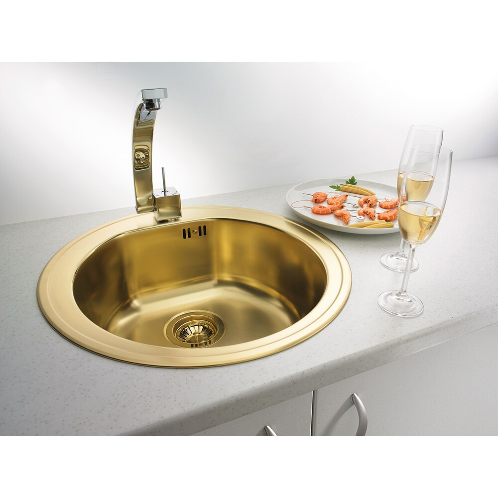 Chiuveta bucatarie ALVEUS Form 30, 1 cuva, inox, auriu