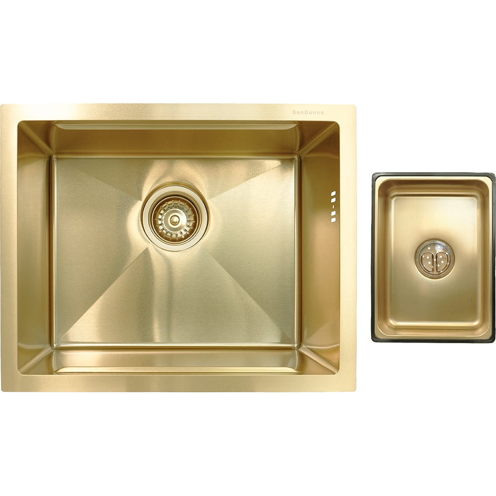 Pachet chiuveta bucatarie SANDONNA HD5040, 1 cuva, inox + picurator, auriu