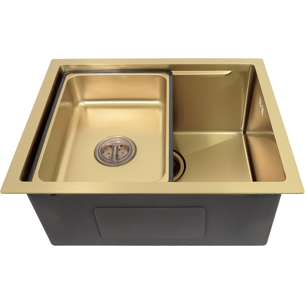 Pachet chiuveta bucatarie SANDONNA HD5040, 1 cuva, inox + picurator, auriu