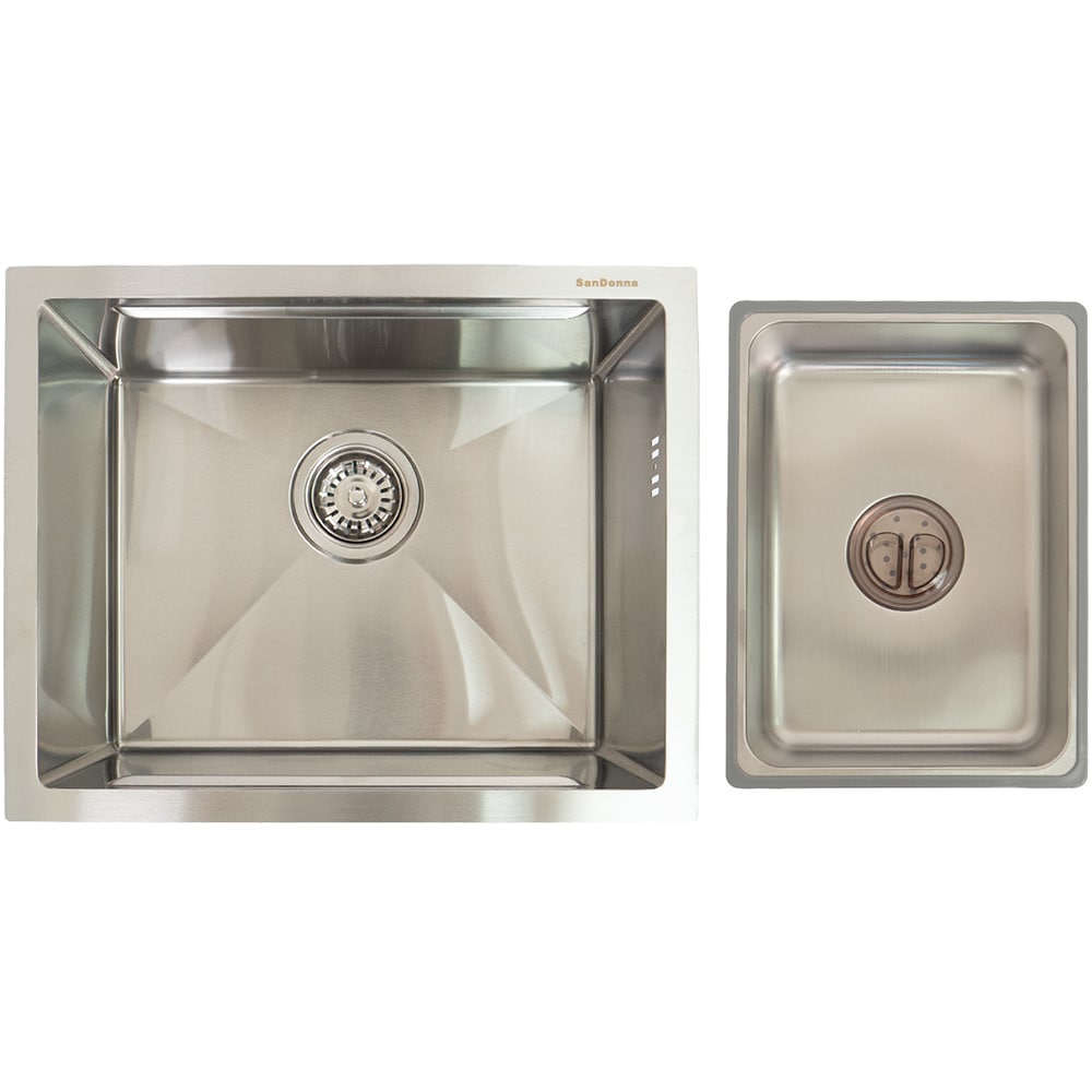 Pachet chiuveta bucatarie SANDONNA HD5040, 1 cuva, inox + picurator, gri