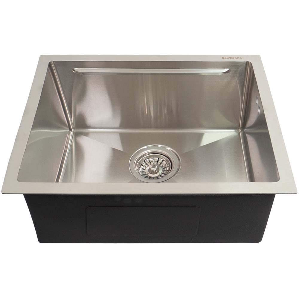 Pachet chiuveta bucatarie SANDONNA HD5040, 1 cuva, inox + picurator, gri