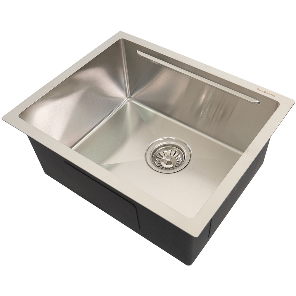 Pachet chiuveta bucatarie SANDONNA HD5040, 1 cuva, inox + picurator, gri