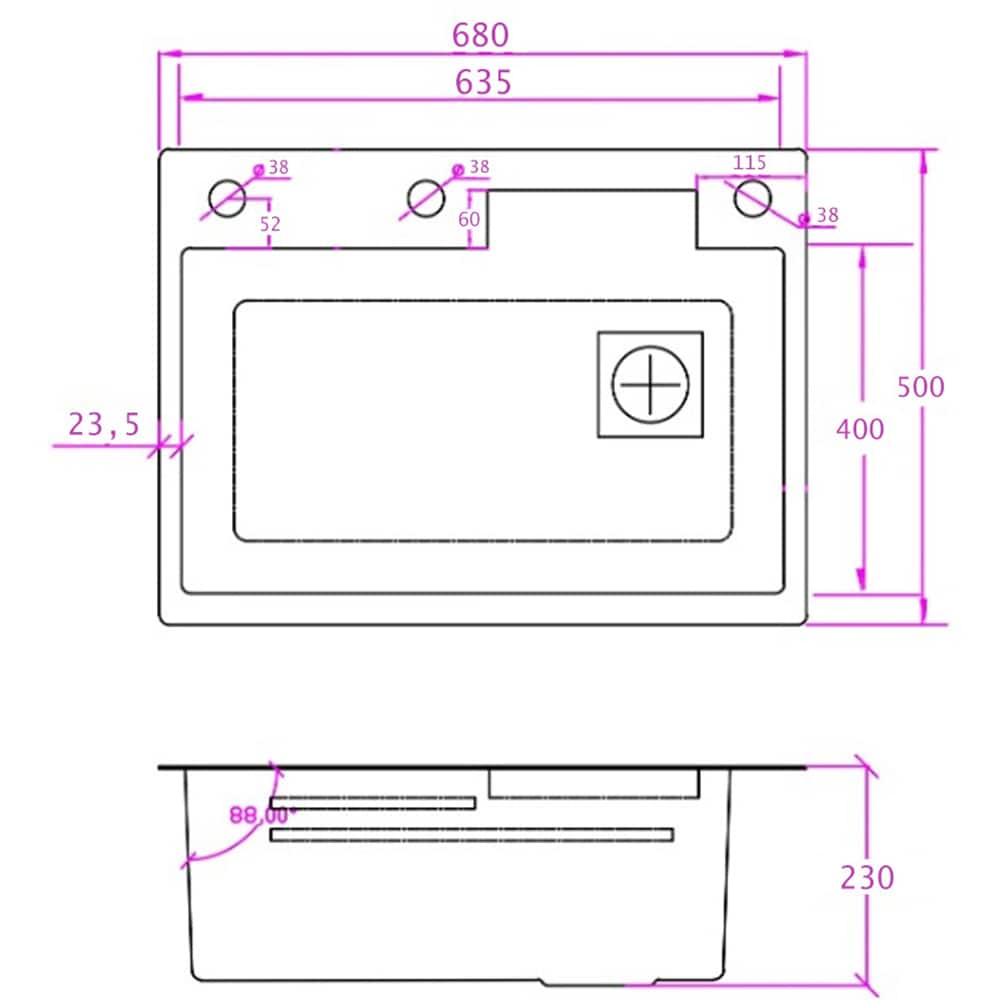 Pachet chiuveta bucatarie SANDONNA HD6850, 1 1/2 cuve, inox + baterie + accesorii, auriu