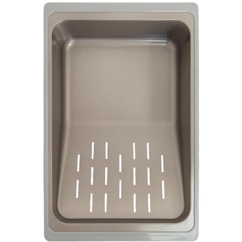 Pachet chiuveta bucatarie SANDONNA HD6850, 1 1/2 cuve, inox + baterie + accesorii, gri