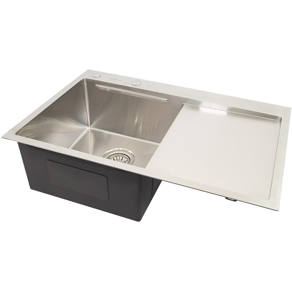 Pachet chiuveta bucatarie SANDONNA HD7850, 1 cuva, inox + picurator + dozator sapun, gri