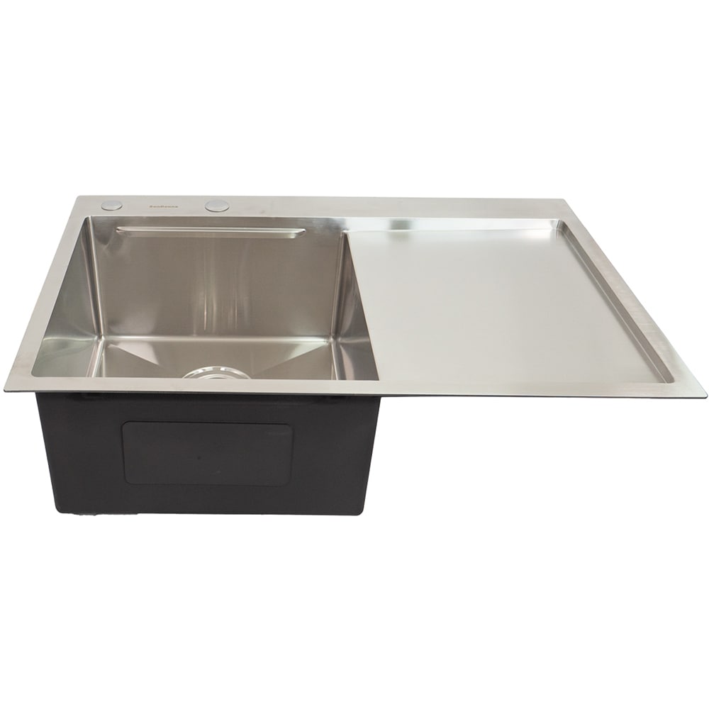 Pachet chiuveta bucatarie SANDONNA HD7850, 1 cuva, inox + picurator + dozator sapun, gri